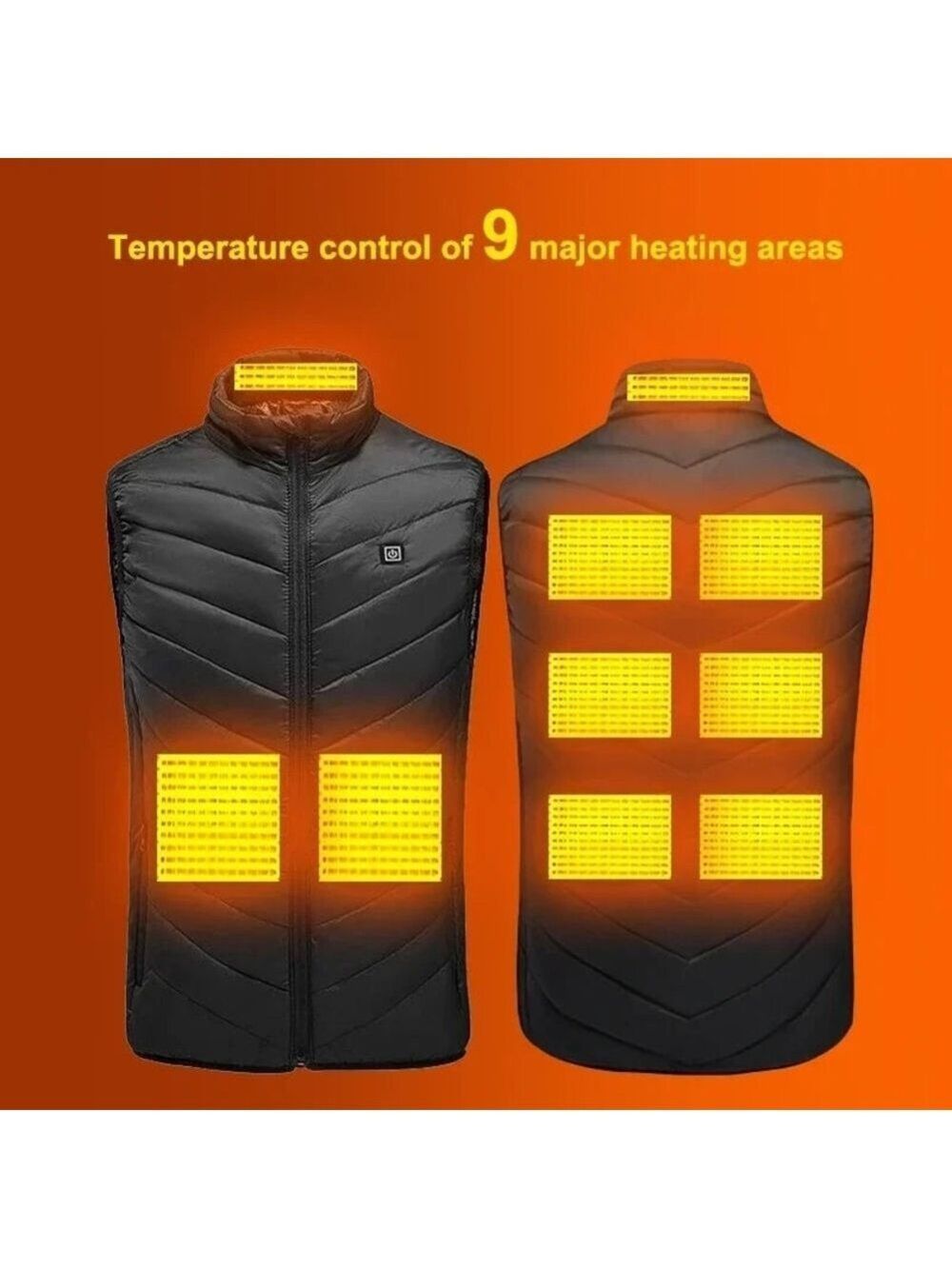 🆕️Unisex Black Heated Vest with USB |BB-DSST - Picture 2 of 7